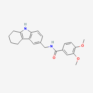 molecular formula C22H24N2O3 B2865053 3,4-dimethoxy-N-((2,3,4,9-tetrahydro-1H-carbazol-6-yl)methyl)benzamide CAS No. 692762-02-0