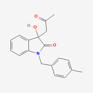 3-Hydroxy-1-(4-methylbenzyl)-3-(2-oxopropyl)indolin-2-one