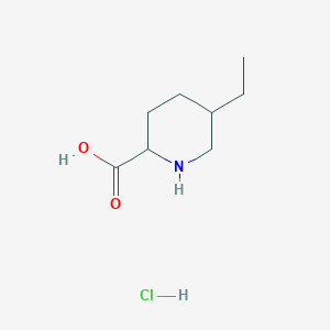 molecular formula C8H16ClNO2 B2865062 5-乙基哌啶-2-羧酸；盐酸盐 CAS No. 38471-15-7