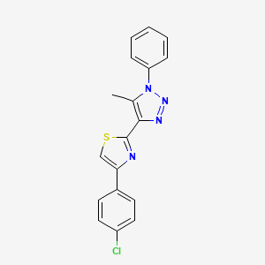4-[4-(4-chlorophenyl)-1,3-thiazol-2-yl]-5-methyl-1-phenyl-1H-1,2,3-triazole