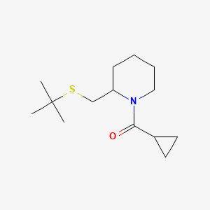(2-((Tert-butylthio)methyl)piperidin-1-yl)(cyclopropyl)methanone