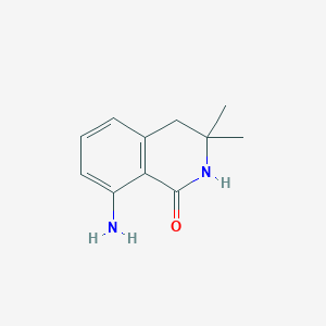 molecular formula C11H14N2O B2865086 8-Amino-3,3-dimethyl-1,2,3,4-tetrahydroisoquinolin-1-one CAS No. 2251054-26-7