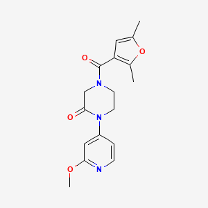 4-(2,5-Dimethylfuran-3-carbonyl)-1-(2-methoxypyridin-4-yl)piperazin-2-one