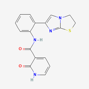 molecular formula C17H14N4O2S B2865094 N-(2-(2,3-dihydroimidazo[2,1-b]thiazol-6-yl)phenyl)-2-hydroxynicotinamide CAS No. 2034615-57-9