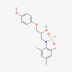 molecular formula C20H27NO5S B2865105 N-(2-羟基-3-(4-甲氧基苯氧基)丙基)-N-间甲苯甲磺酰胺 CAS No. 1040644-24-3