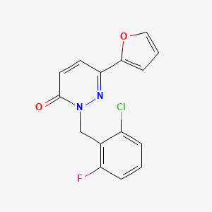 molecular formula C15H10ClFN2O2 B2865107 2-(2-chloro-6-fluorobenzyl)-6-(furan-2-yl)pyridazin-3(2H)-one CAS No. 922991-94-4