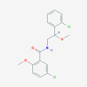 molecular formula C17H17Cl2NO3 B2865111 5-chloro-N-(2-(2-chlorophenyl)-2-methoxyethyl)-2-methoxybenzamide CAS No. 1795455-50-3