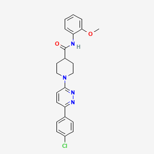 molecular formula C23H23ClN4O2 B2865124 1-(6-(4-chlorophenyl)pyridazin-3-yl)-N-(2-methoxyphenyl)piperidine-4-carboxamide CAS No. 1203164-13-9