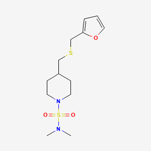 4-(((furan-2-ylmethyl)thio)methyl)-N,N-dimethylpiperidine-1-sulfonamide