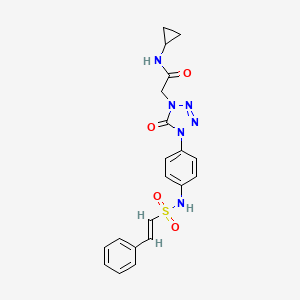 (E)-N-cyclopropyl-2-(5-oxo-4-(4-(2-phenylvinylsulfonamido)phenyl)-4,5-dihydro-1H-tetrazol-1-yl)acetamide
