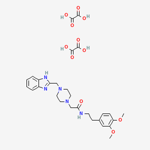 2-(4-((1H-benzo[d]imidazol-2-yl)methyl)piperazin-1-yl)-N-(3,4-dimethoxyphenethyl)acetamide dioxalate