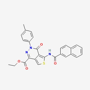 Ethyl 3-(4-methylphenyl)-5-(naphthalene-2-carbonylamino)-4-oxothieno[3,4-d]pyridazine-1-carboxylate