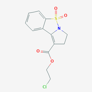 molecular formula C13H12ClNO4S B286516 2-Chloroethyl 2,3-dihydropyrrolo[1,2-b][1,2]benzisothiazole-1-carboxylate 5,5-dioxide 