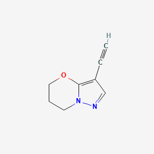 molecular formula C8H8N2O B2865162 3-Ethynyl-6,7-dihydro-5H-pyrazolo[5,1-b][1,3]oxazine CAS No. 2117707-87-4