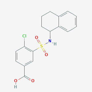 molecular formula C17H16ClNO4S B2865164 4-chloro-3-(1,2,3,4-tetrahydronaphthalen-1-ylsulfamoyl)benzoic Acid CAS No. 731793-18-3