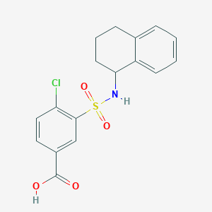 4-CHLORO-3-[(1,2,3,4-TETRAHYDRONAPHTHALEN-1-YL)SULFAMOYL]BENZOIC ACID