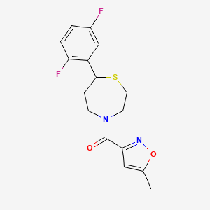 (7-(2,5-Difluorophenyl)-1,4-thiazepan-4-yl)(5-methylisoxazol-3-yl)methanone