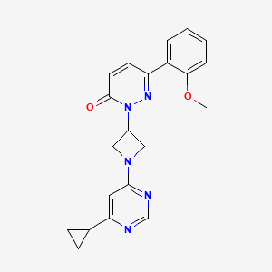 molecular formula C21H21N5O2 B2865170 2-[1-(6-Cyclopropylpyrimidin-4-yl)azetidin-3-yl]-6-(2-methoxyphenyl)pyridazin-3-one CAS No. 2380192-20-9
