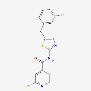 molecular formula C16H11Cl2N3OS B2865172 2-chloro-N-{5-[(3-chlorophenyl)methyl]-1,3-thiazol-2-yl}pyridine-4-carboxamide CAS No. 1119251-24-9