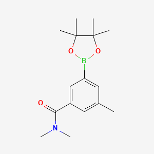 molecular formula C16H24BNO3 B2865184 3-(N,N-Dimethylcarbamoyl)-5-methylphenylboronic acid, pinacol ester CAS No. 2096337-88-9