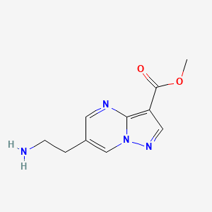 molecular formula C10H12N4O2 B2865187 Methyl 6-(2-aminoethyl)pyrazolo[1,5-a]pyrimidine-3-carboxylate CAS No. 2168661-29-6