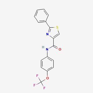 2-phenyl-N-[4-(trifluoromethoxy)phenyl]-1,3-thiazole-4-carboxamide