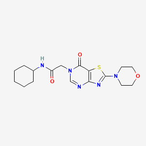 N-cyclohexyl-2-[2-(morpholin-4-yl)-7-oxo-6H,7H-[1,3]thiazolo[4,5-d]pyrimidin-6-yl]acetamide