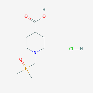 1-(Dimethylphosphorylmethyl)piperidine-4-carboxylic acid;hydrochloride