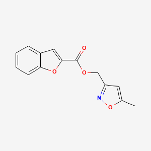 molecular formula C14H11NO4 B2865197 (5-Methylisoxazol-3-yl)methyl benzofuran-2-carboxylate CAS No. 1105244-72-1