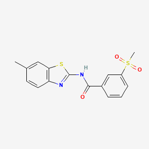 N-(6-methylbenzo[d]thiazol-2-yl)-3-(methylsulfonyl)benzamide