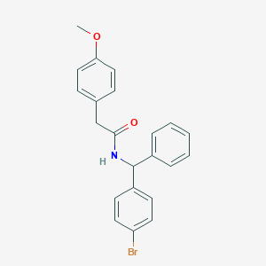 molecular formula C22H20BrNO2 B286520 N-[(4-bromophenyl)(phenyl)methyl]-2-(4-methoxyphenyl)acetamide 