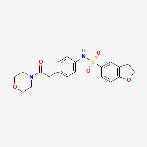 molecular formula C20H22N2O5S B2865204 N-(4-(2-吗啉-2-氧代乙基)苯基)-2,3-二氢苯并呋喃-5-磺酰胺 CAS No. 1428366-90-8