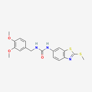 molecular formula C18H19N3O3S2 B2865208 1-(3,4-Dimethoxybenzyl)-3-(2-(methylthio)benzo[d]thiazol-6-yl)urea CAS No. 1207000-73-4