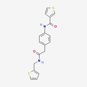 N-(4-(2-oxo-2-((thiophen-2-ylmethyl)amino)ethyl)phenyl)thiophene-3-carboxamide