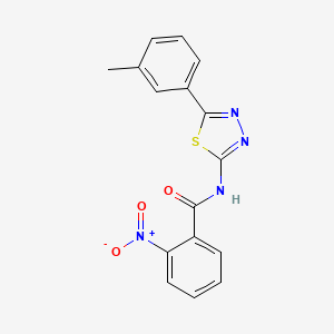 molecular formula C16H12N4O3S B2865213 N-[5-(3-methylphenyl)-1,3,4-thiadiazol-2-yl]-2-nitrobenzamide CAS No. 392241-27-9