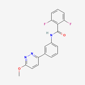 molecular formula C18H13F2N3O2 B2865215 2,6-difluoro-N-(3-(6-methoxypyridazin-3-yl)phenyl)benzamide CAS No. 899954-29-1