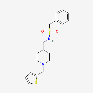 1-phenyl-N-((1-(thiophen-2-ylmethyl)piperidin-4-yl)methyl)methanesulfonamide