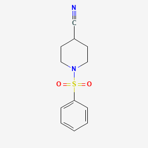 molecular formula C12H14N2O2S B2865220 1-(苯磺酰基)哌啶-4-腈 CAS No. 91567-13-4