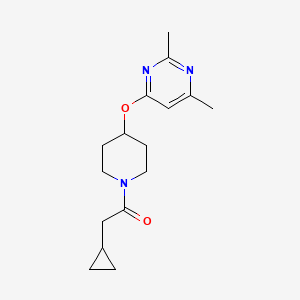 2-Cyclopropyl-1-(4-((2,6-dimethylpyrimidin-4-yl)oxy)piperidin-1-yl)ethanone