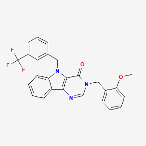 3-(2-methoxybenzyl)-5-(3-(trifluoromethyl)benzyl)-3H-pyrimido[5,4-b]indol-4(5H)-one