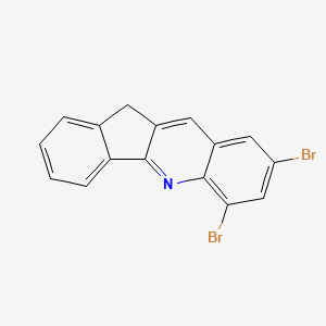 molecular formula C16H9Br2N B2865228 6,8-dibromo-11H-indeno[1,2-b]quinoline CAS No. 865658-79-3