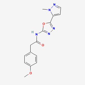 2-(4-methoxyphenyl)-N-(5-(1-methyl-1H-pyrazol-5-yl)-1,3,4-oxadiazol-2-yl)acetamide