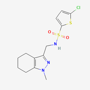 molecular formula C13H16ClN3O2S2 B2865231 5-chloro-N-((1-methyl-4,5,6,7-tetrahydro-1H-indazol-3-yl)methyl)thiophene-2-sulfonamide CAS No. 1448136-01-3