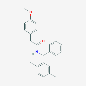 molecular formula C24H25NO2 B286525 N-[(2,5-dimethylphenyl)(phenyl)methyl]-2-(4-methoxyphenyl)acetamide 