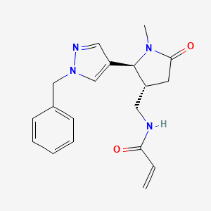 N-[[(2S,3R)-2-(1-Benzylpyrazol-4-yl)-1-methyl-5-oxopyrrolidin-3-yl]methyl]prop-2-enamide