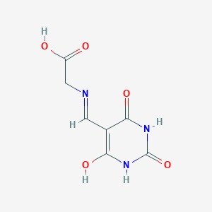molecular formula C7H7N3O5 B2865260 N-[(2,4,6-三氧代四氢嘧啶-5(2H)-亚甲基]甘氨酸 CAS No. 446830-14-4