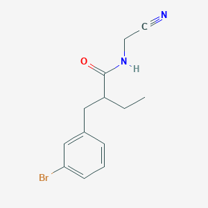 molecular formula C13H15BrN2O B2865261 2-[(3-Bromophenyl)methyl]-N-(cyanomethyl)butanamide CAS No. 1385401-07-9
