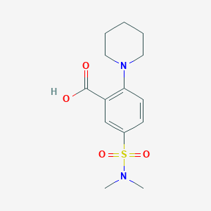 molecular formula C14H20N2O4S B2865264 5-(Dimethylsulfamoyl)-2-(piperidin-1-yl)benzoic acid CAS No. 77266-65-0