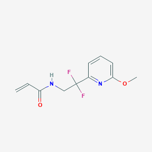 molecular formula C11H12F2N2O2 B2865266 N-[2,2-Difluoro-2-(6-methoxypyridin-2-yl)ethyl]prop-2-enamide CAS No. 2305529-01-3