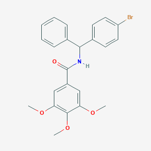 molecular formula C23H22BrNO4 B286528 N-[(4-bromophenyl)(phenyl)methyl]-3,4,5-trimethoxybenzamide 
